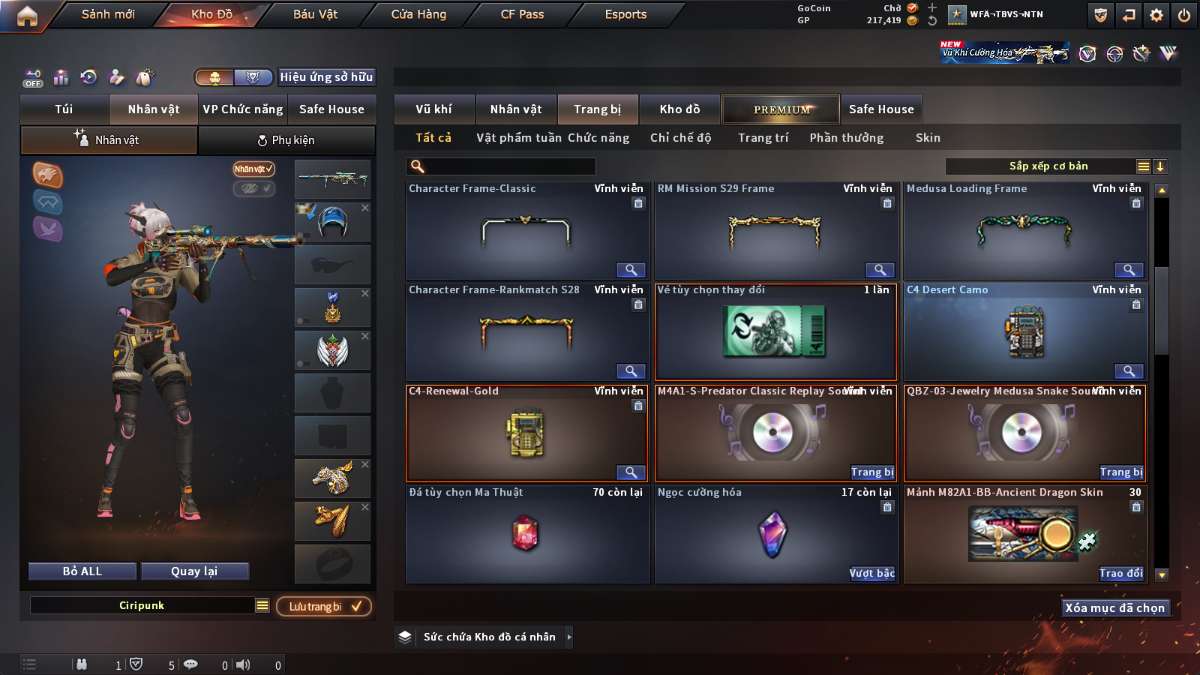 shop acc cf uy tin gia re